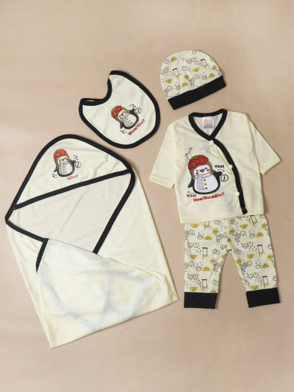 0Mth - 3Mth GO Light Yellow 5Pcs Gift Set For Newborn NBGS47