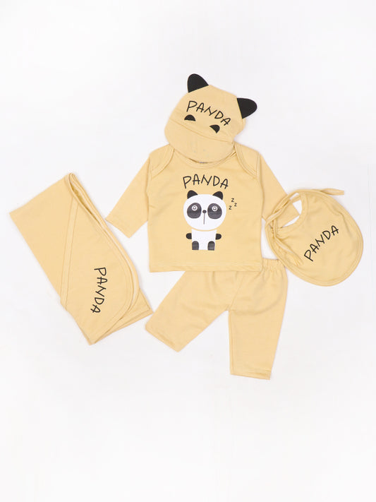 HG Newborn 5Pcs Gift Set 0Mth - 3Mth Panda Fawn