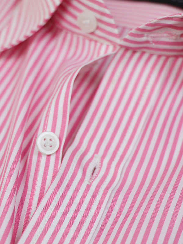 MFS08 Men's Formal Dress Shirt Pink Lines