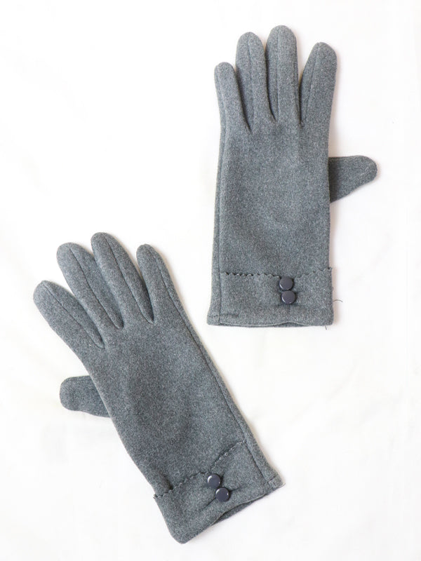 Grey Women's Winter Gloves / Girls Winter Gloves / Full Finger Gloves WG03