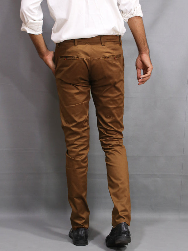 Dark Brown Cotton Chino Pant For Men MCP07