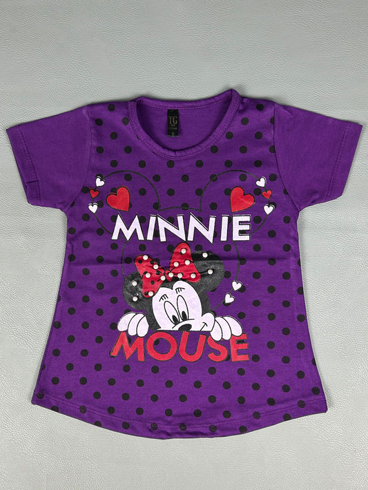 2.5Yrs - 7Yrs Minnie Dark Purple T-Shirt For Girls TB GTS31