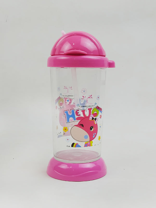 Baby Anti Spill Learning Sippy Cup White Pink - 300ML