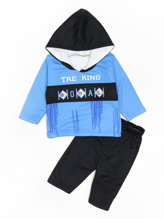 SF Hooded Newborn Baba Suit 3Mth - 9Mth King Blue