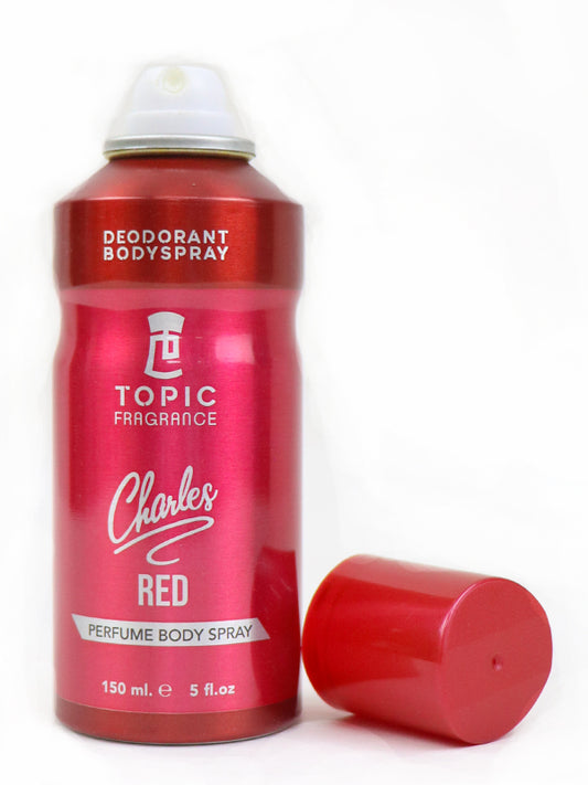 Topic Fragrance Perfumed Body Spray Charles Red - (150 ML)