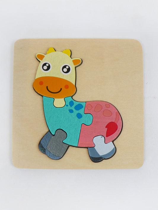 Wooden Cow Decorative Art Jigsaw Puzzle for Kids
