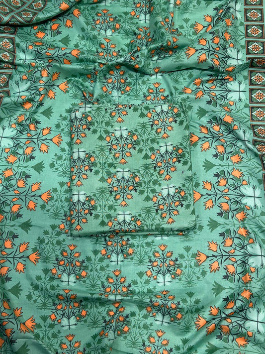 3Pcs Unstitched Digital Lawn Suit For Women WU222