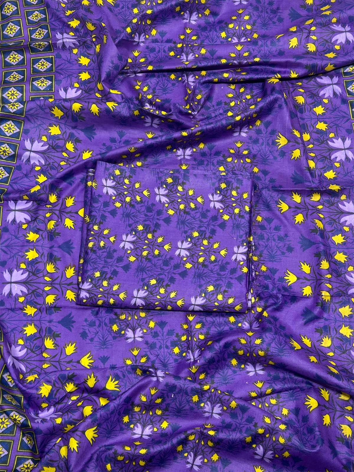 3Pcs Unstitched Digital Lawn Suit For Women WU224