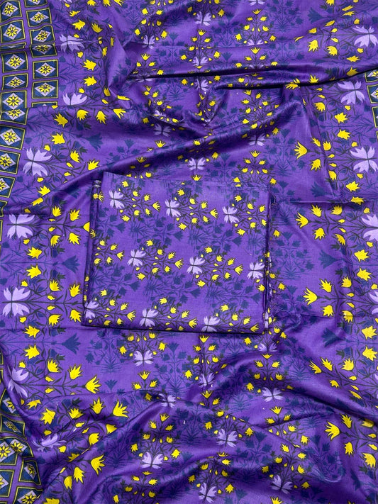 3Pcs Unstitched Digital Lawn Suit For Women WU224