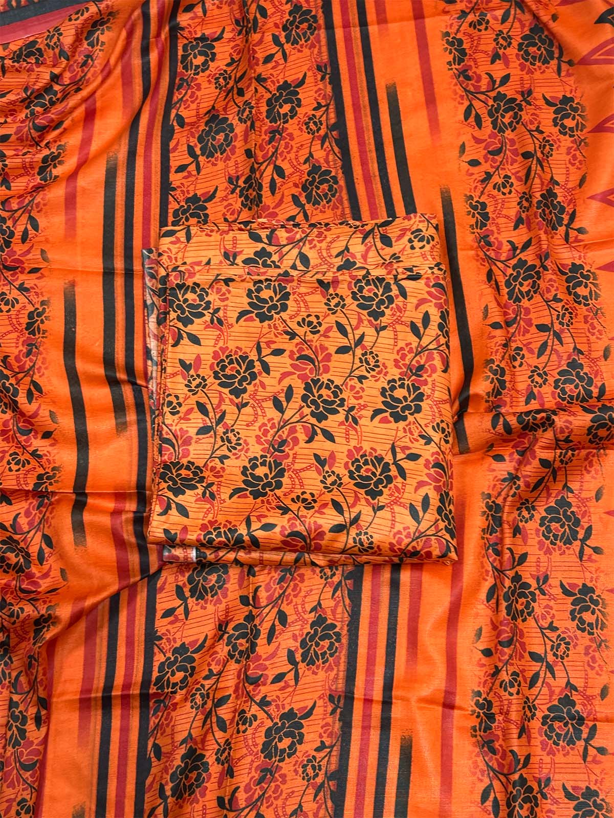 3Pcs Unstitched Digital Lawn Suit For Women WU225
