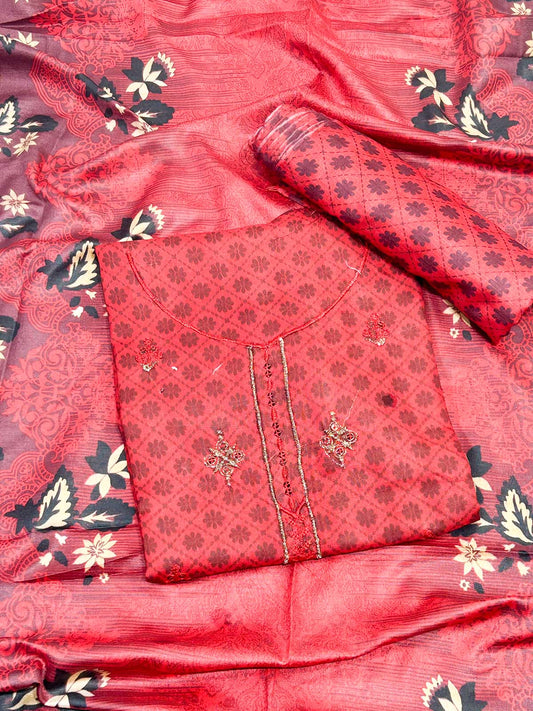 3Pcs Unstitched Digital Lawn Suit For Women WU227