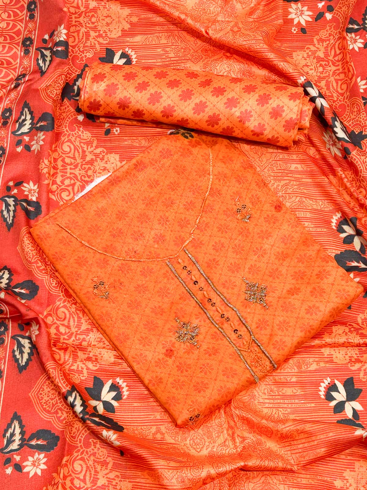 3Pcs Unstitched Digital Lawn Suit For Women WU229
