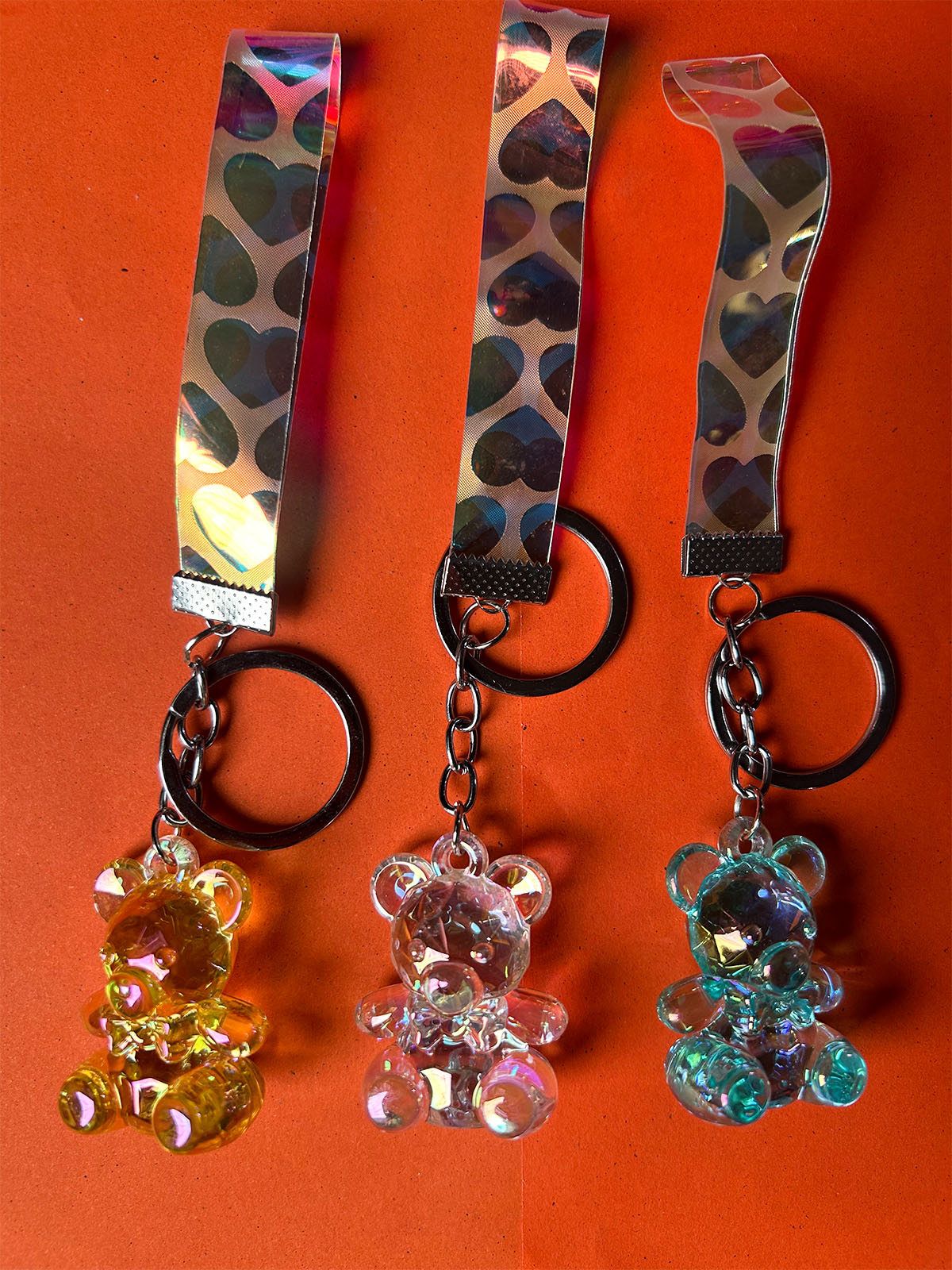 KC48 Pack of 3 Bear Key Chain Multicolor