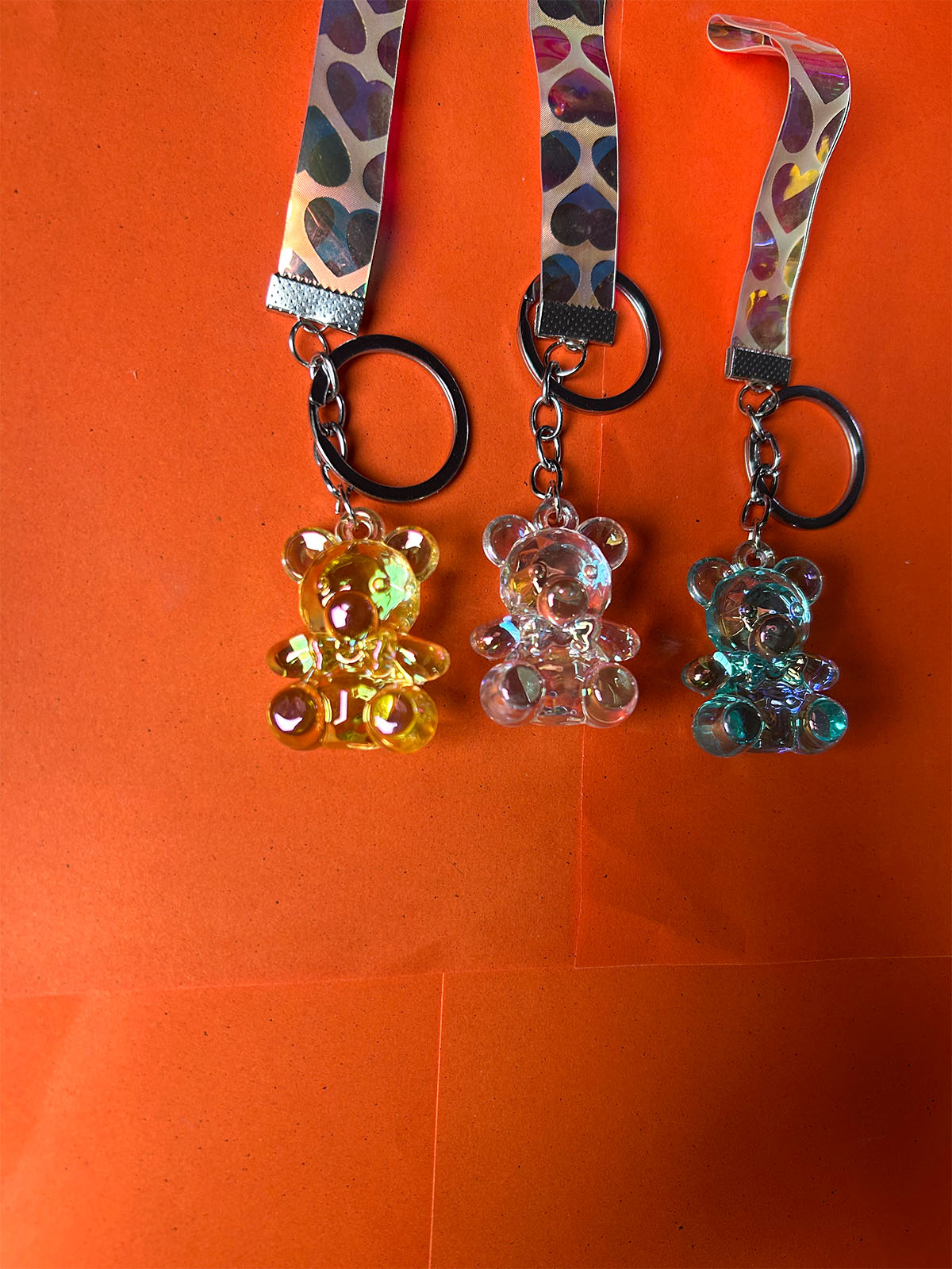 KC48 Pack of 3 Bear Key Chain Multicolor