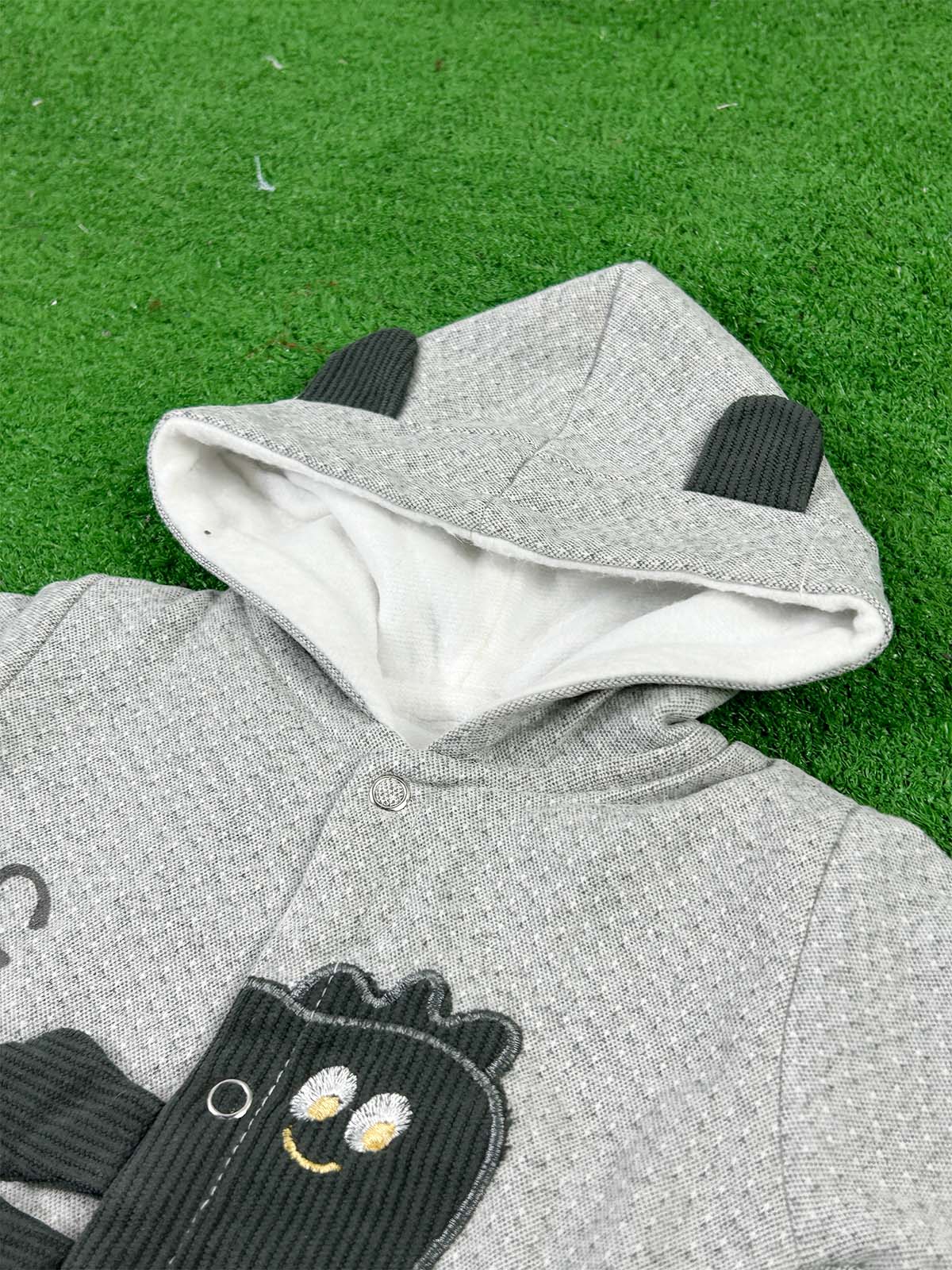 0Mth - 3Mth Fleece Grey Suit For Newborns NBS654