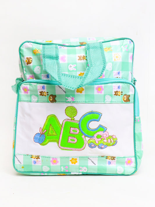 Newborn Baby Diapers Bag ABC Light Green