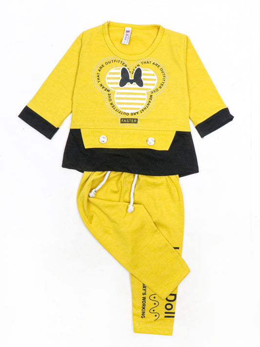 TG Girls Suit 1Yr - 4Yr Happy Doll Light Yellow