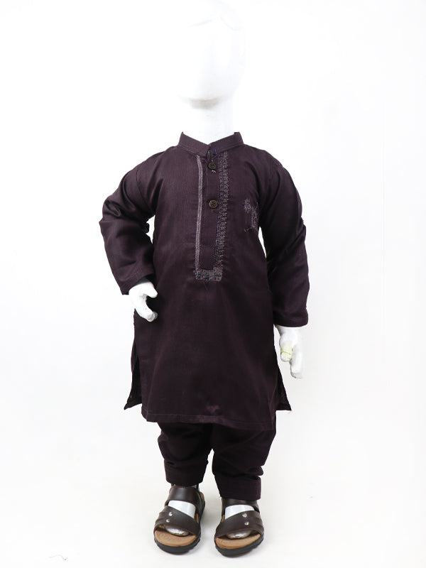 BKS23 IQ Boys Shalwar Kameez Suit 2Yrs - 14Yrs Dark Maroon