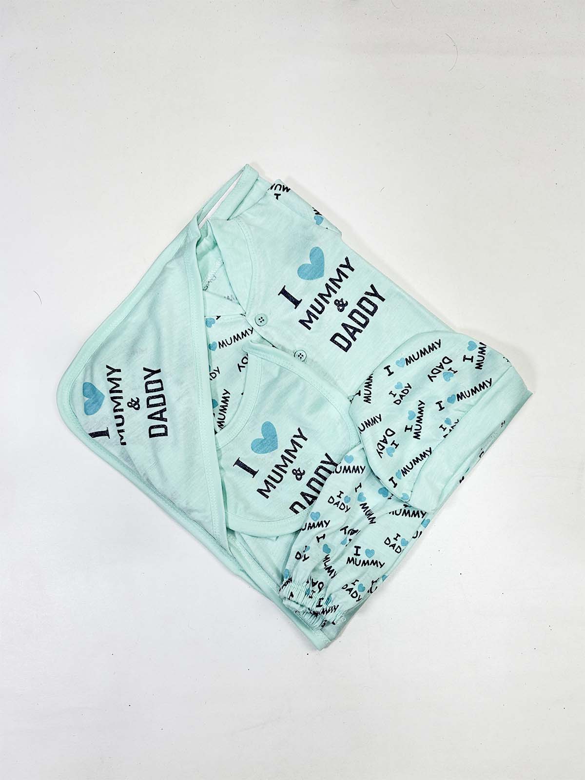 0Mth - 3Mth Green 5Pcs Gift Set For Newborn HG NBGS254