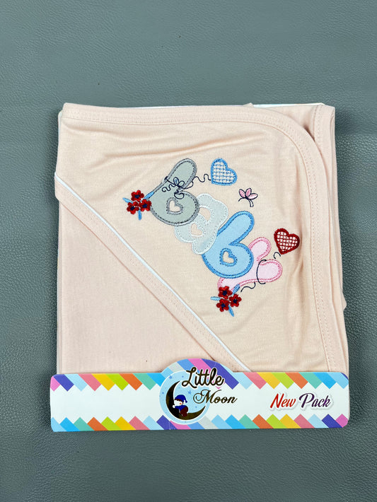 Light Peach Baby Wrapping Sheet For Newborn NWS19