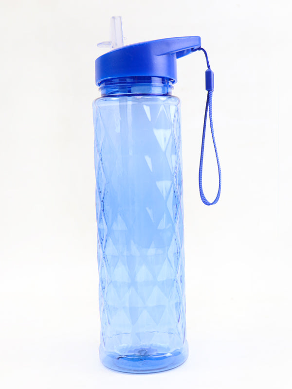 Transparent Reusable Water Bottle Diamond- Blue