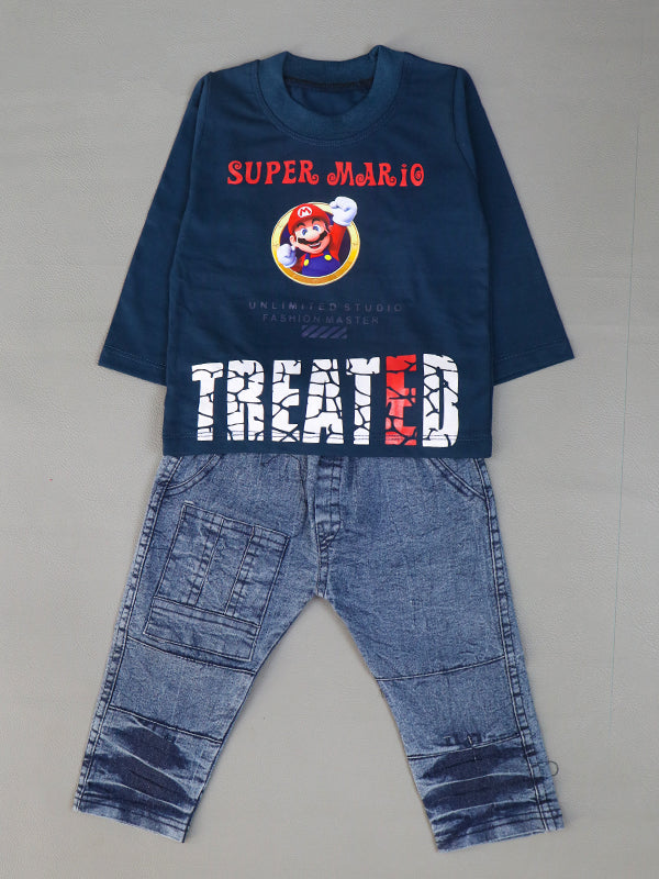 BS62 Kids Suit 2Yr - 5Yrs Mario Dark Blue