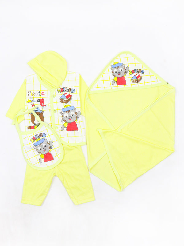 PG Newborn Pack of 5 Gift Set 0Mth - 3Mth Sailor Yellow