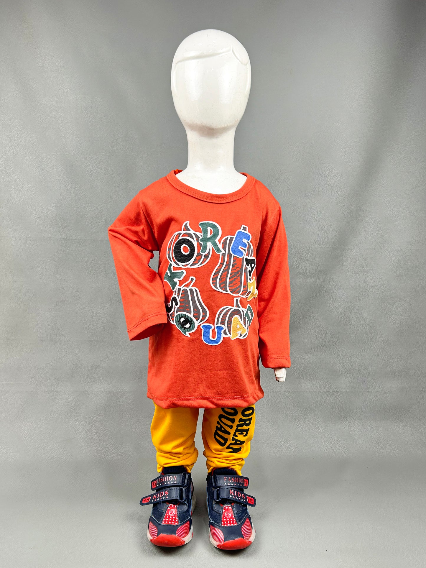 1Yr - 4Yrs Koean Orange Suit For Kids RG BS109