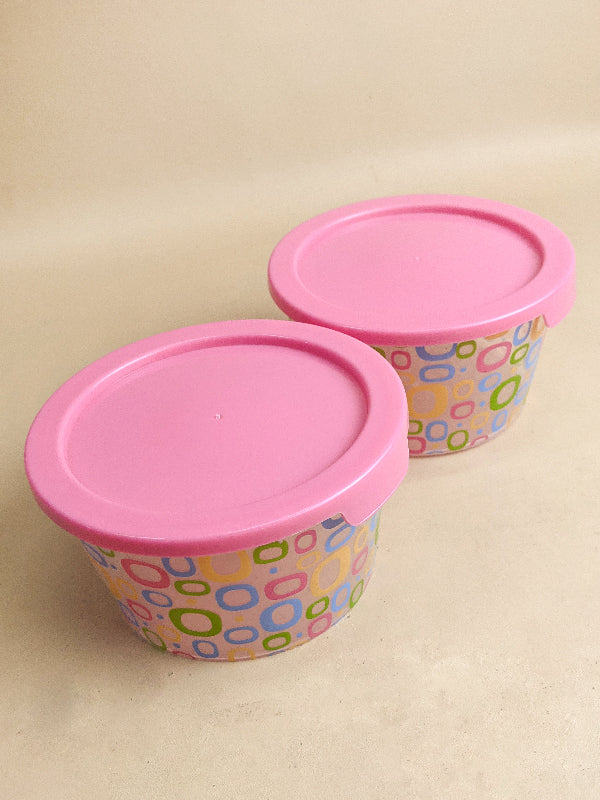 Pack Of 2 Food Container / Bowl Pink KIT-21