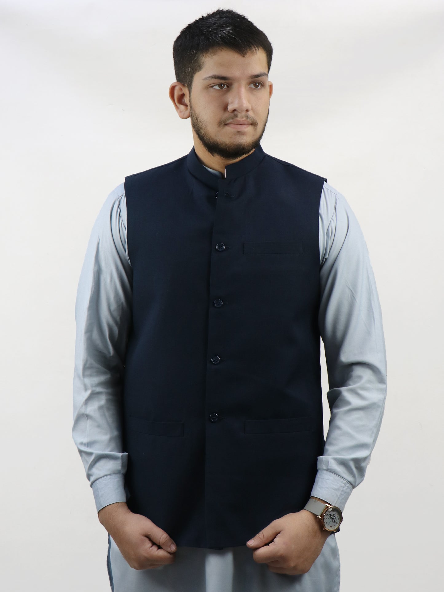 Navy Blue Waistcoat for Men MW01