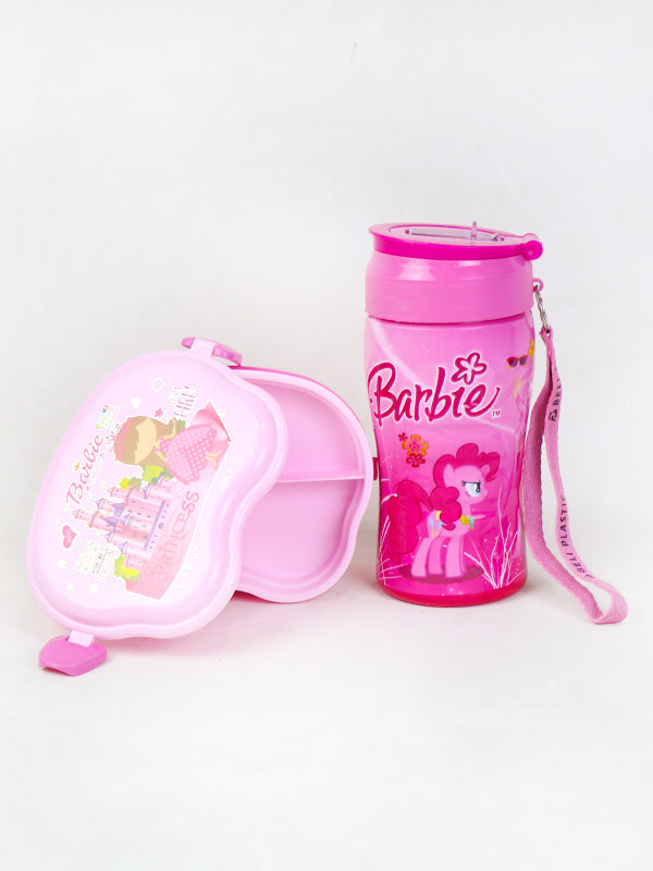 Kids Lunch Box Water Bottle Barbie Gift Box Pink The Cut Price