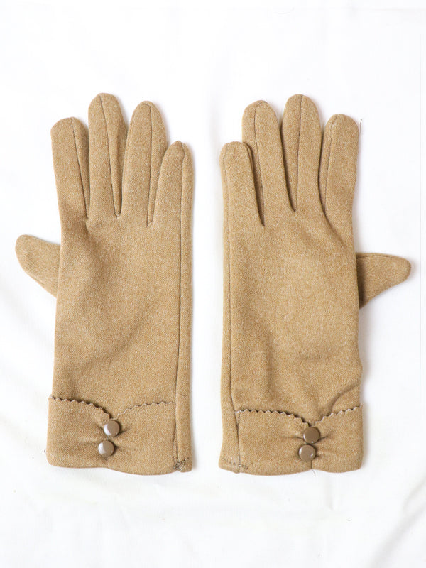 Camel Brown Women's Winter Gloves / Girls Winter Gloves / Full Finger Gloves WG03