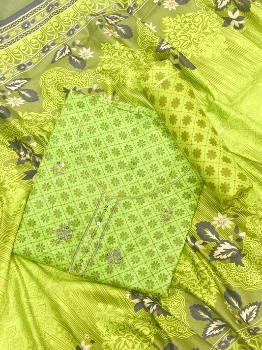 3Pcs Unstitched Digital Lawn Suit For Women WU230