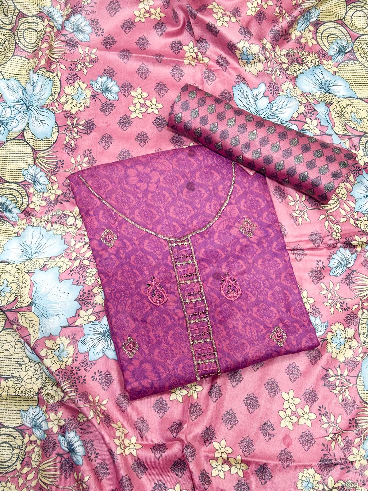 3Pcs Unstitched Digital Lawn Suit For Women WU231