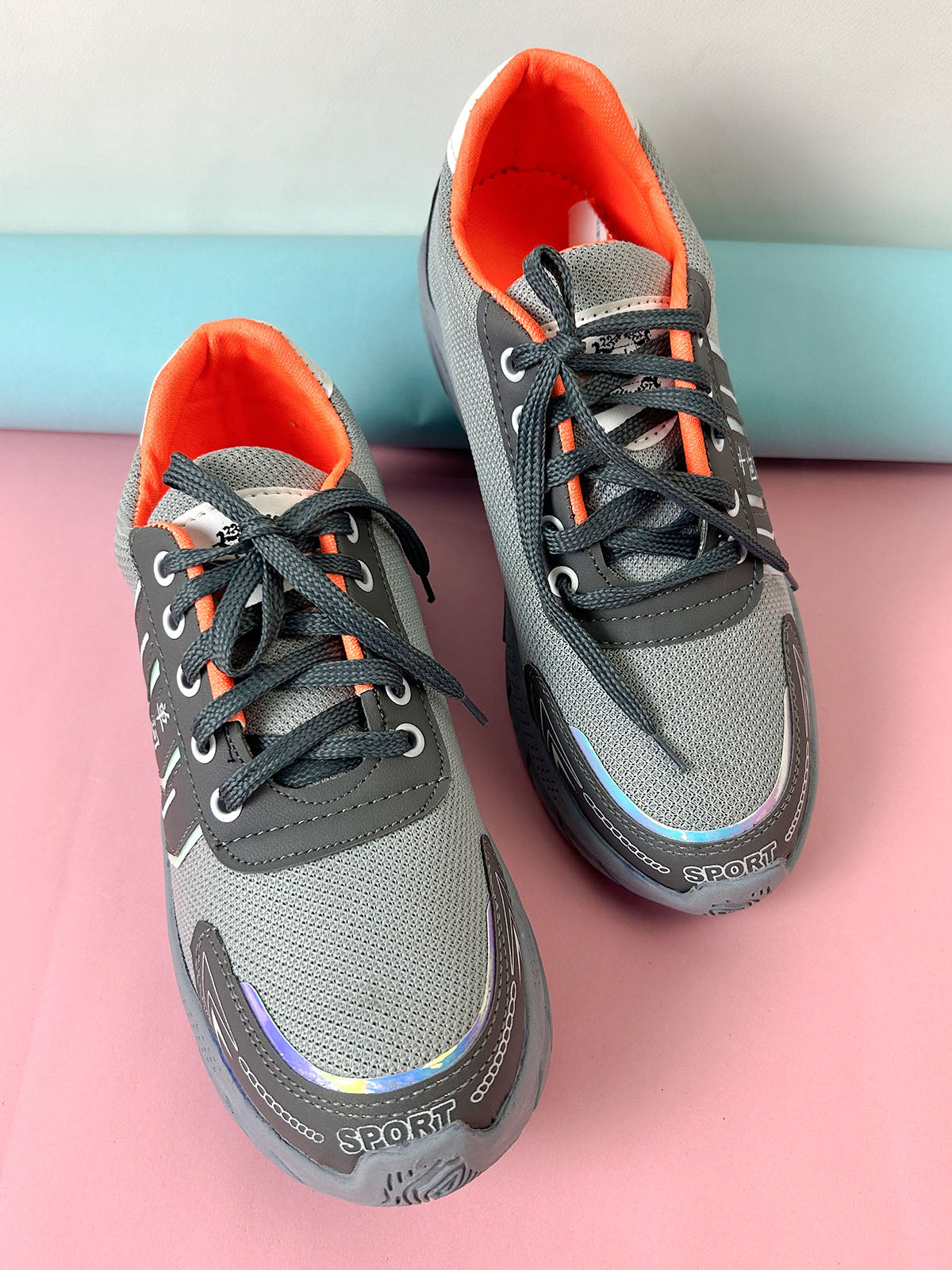 Grey Casual Sneakers For Men MJS232