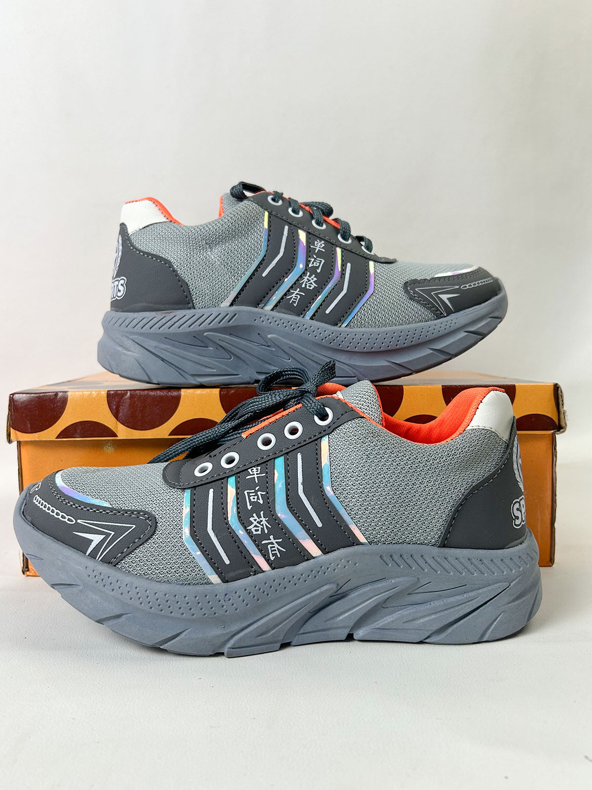 Grey Casual Sneakers For Men MJS232