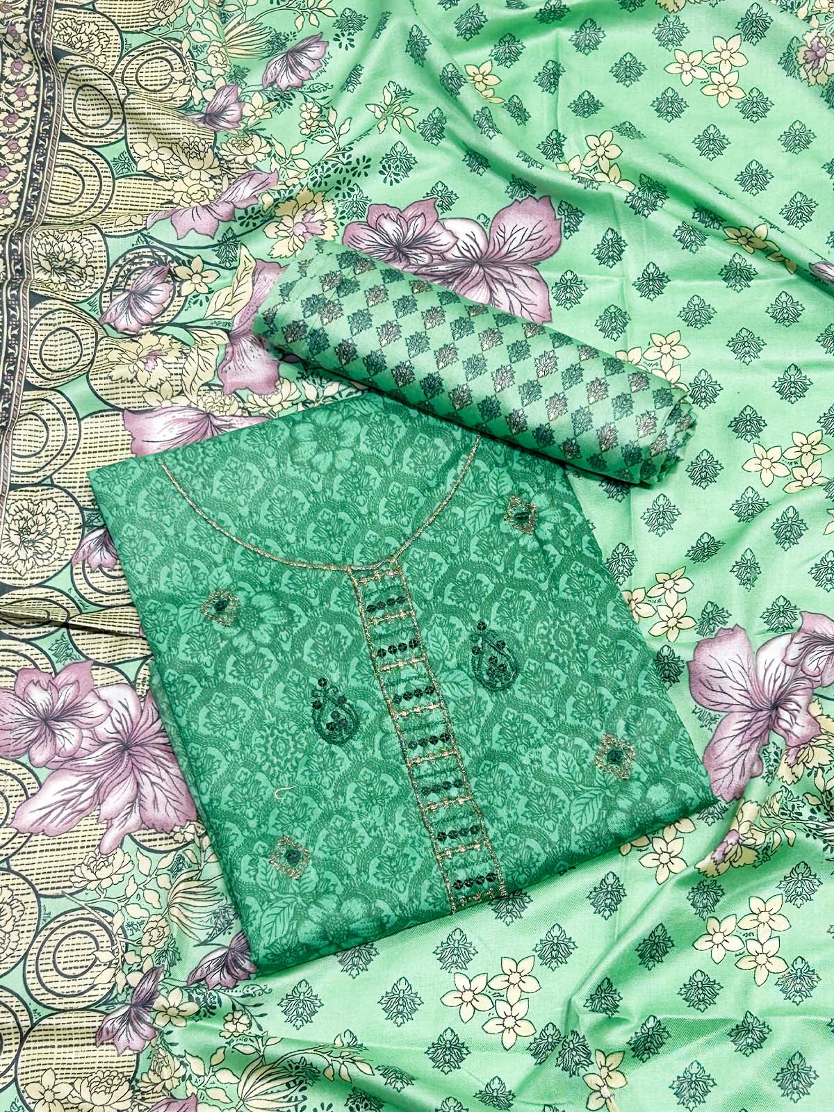 3Pcs Unstitched Digital Lawn Suit For Women WU232