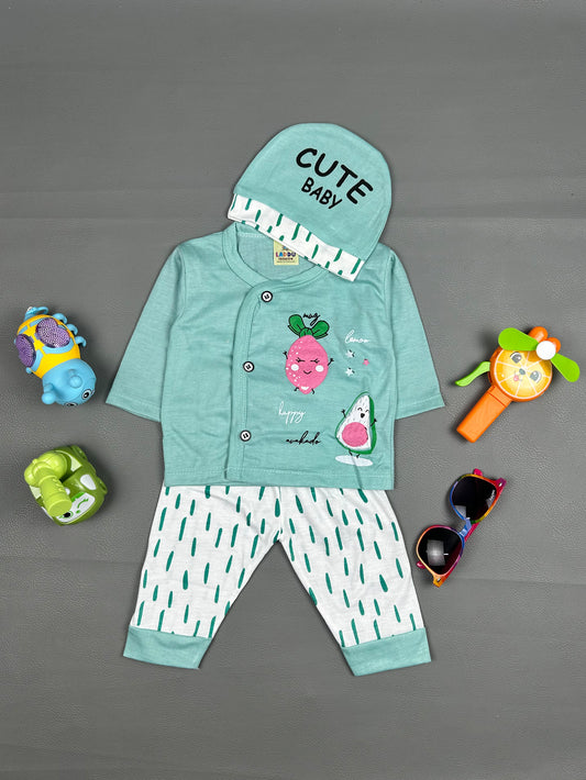 0Mth - 3Mth Cute Sea Green Baby Suit For Newborn NBS305