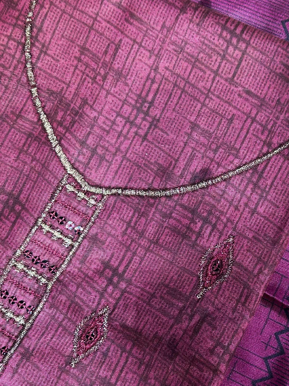 3Pcs Unstitched Digital Lawn Suit For Women WU236