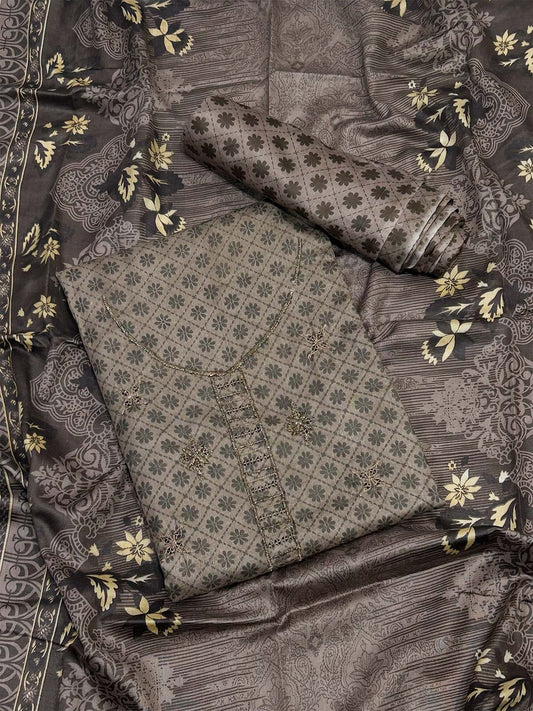 3Pcs Unstitched Digital Lawn Suit For Women WU237