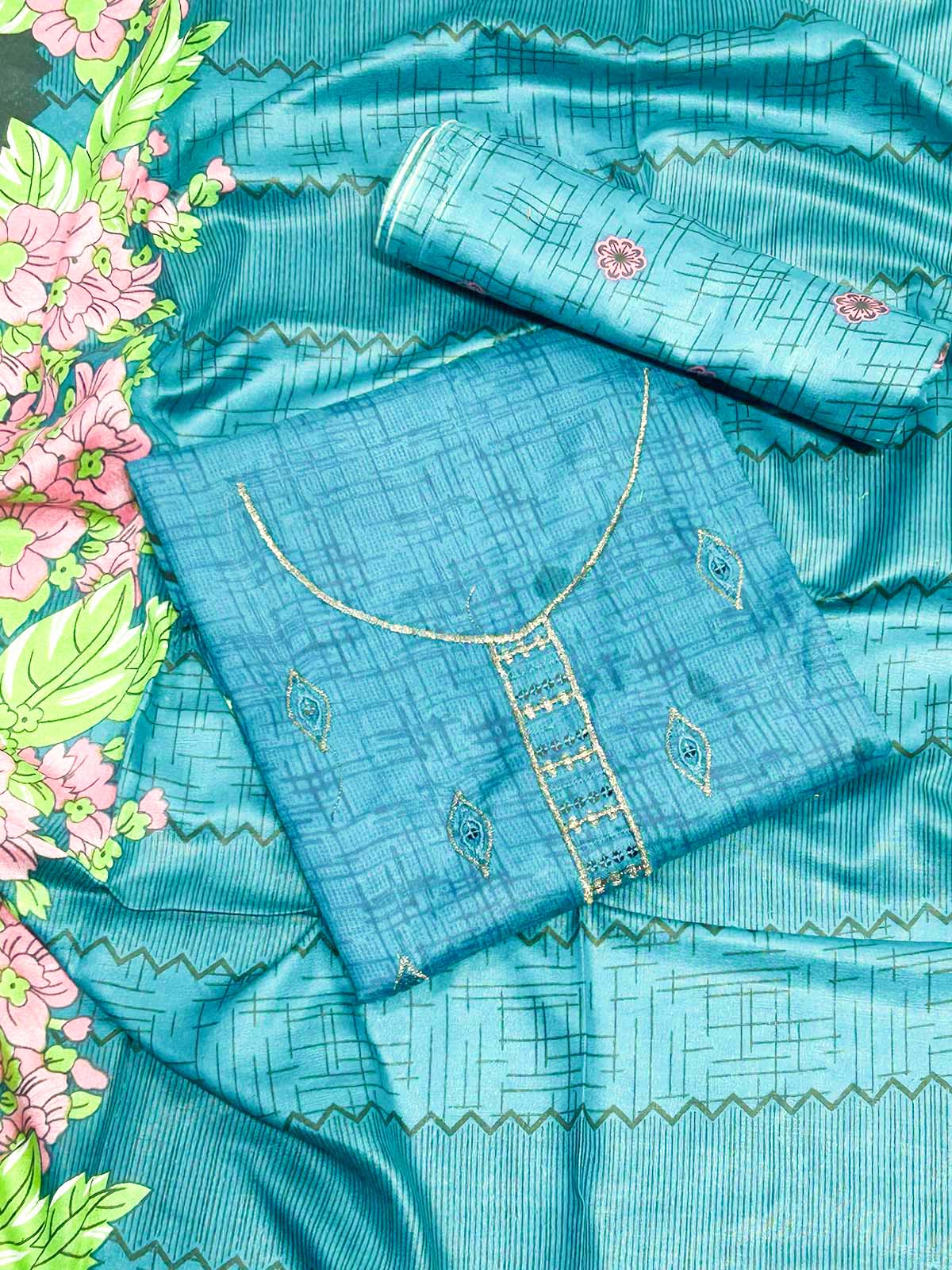 3Pcs Unstitched Digital Lawn Suit For Women WU239