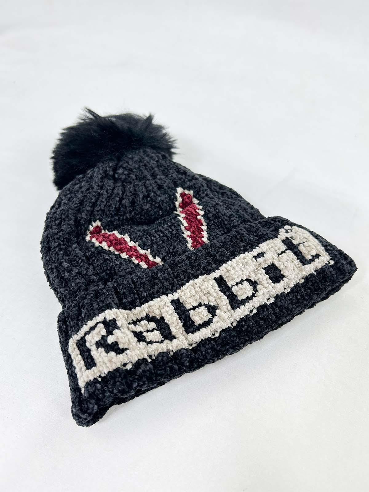 Rabbit Black Beanie Winter Cap For Kids BWC47
