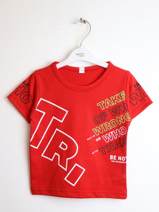 ATT Boys T-Shirt 1 Yrs - 4 Yrs TR Red