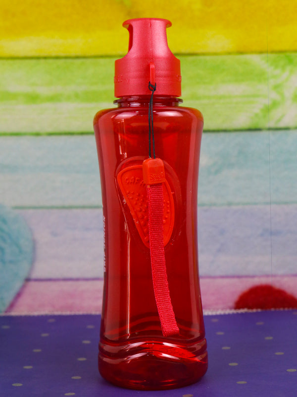 WTB16 Safari Red Plastic Transparent Water Bottle - 550ML