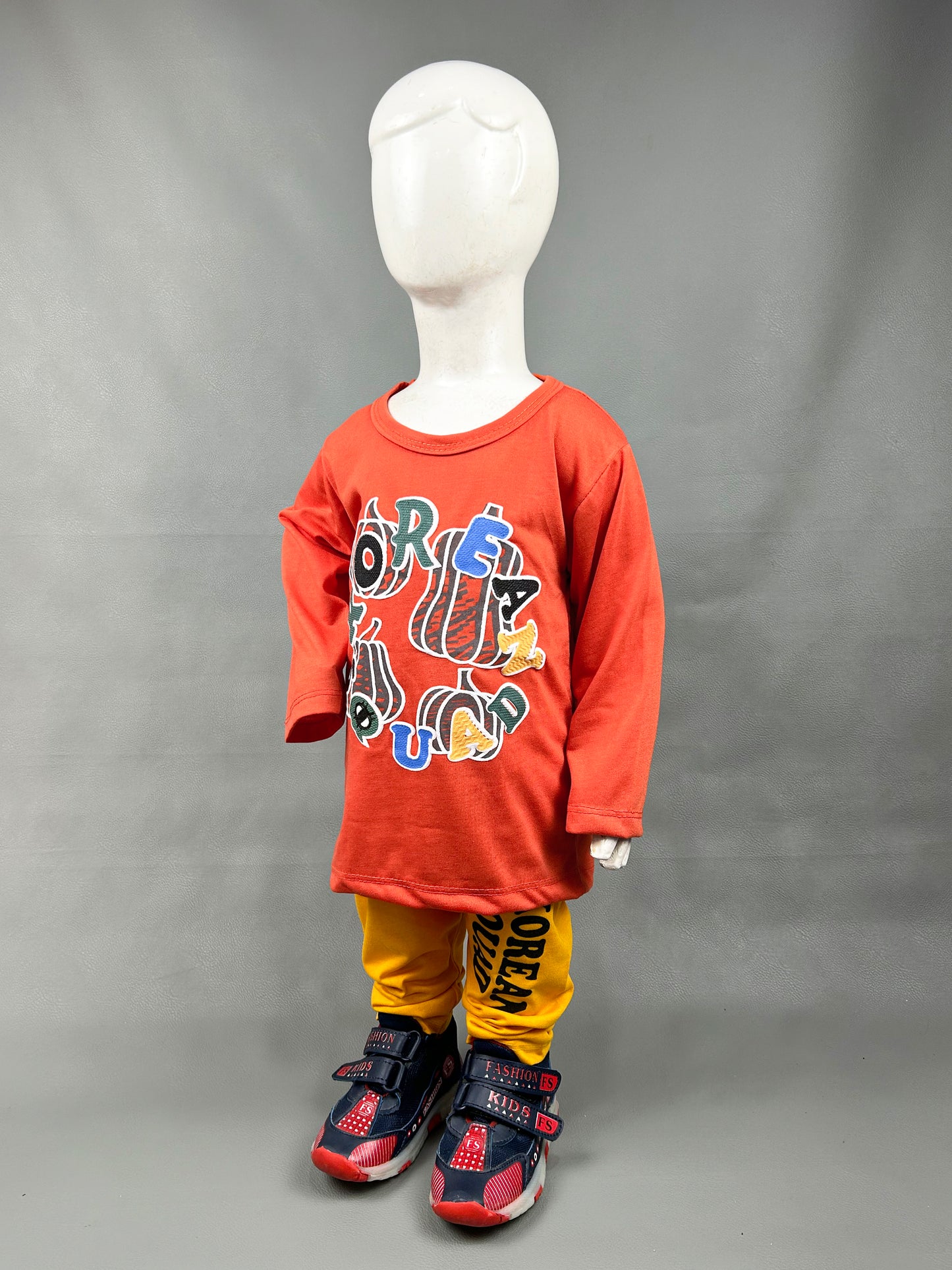 1Yr - 4Yrs Koean Orange Suit For Kids RG BS109