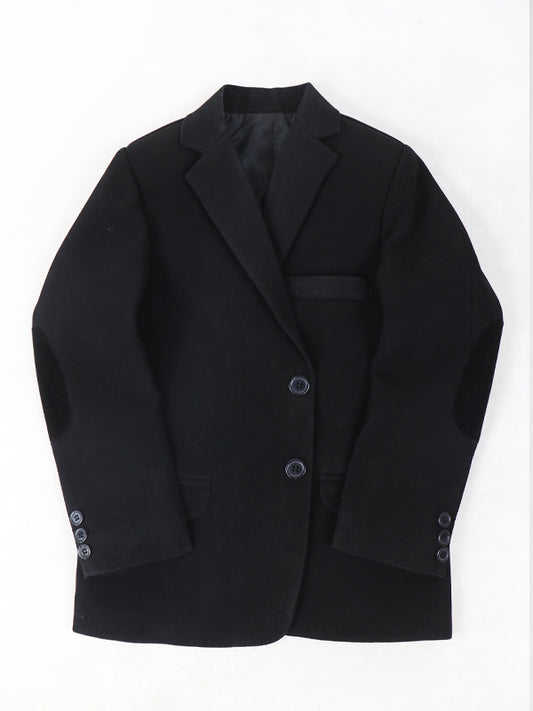 Boys Tweed Casual Coat Blazer 3Yrs - 16Yrs Black