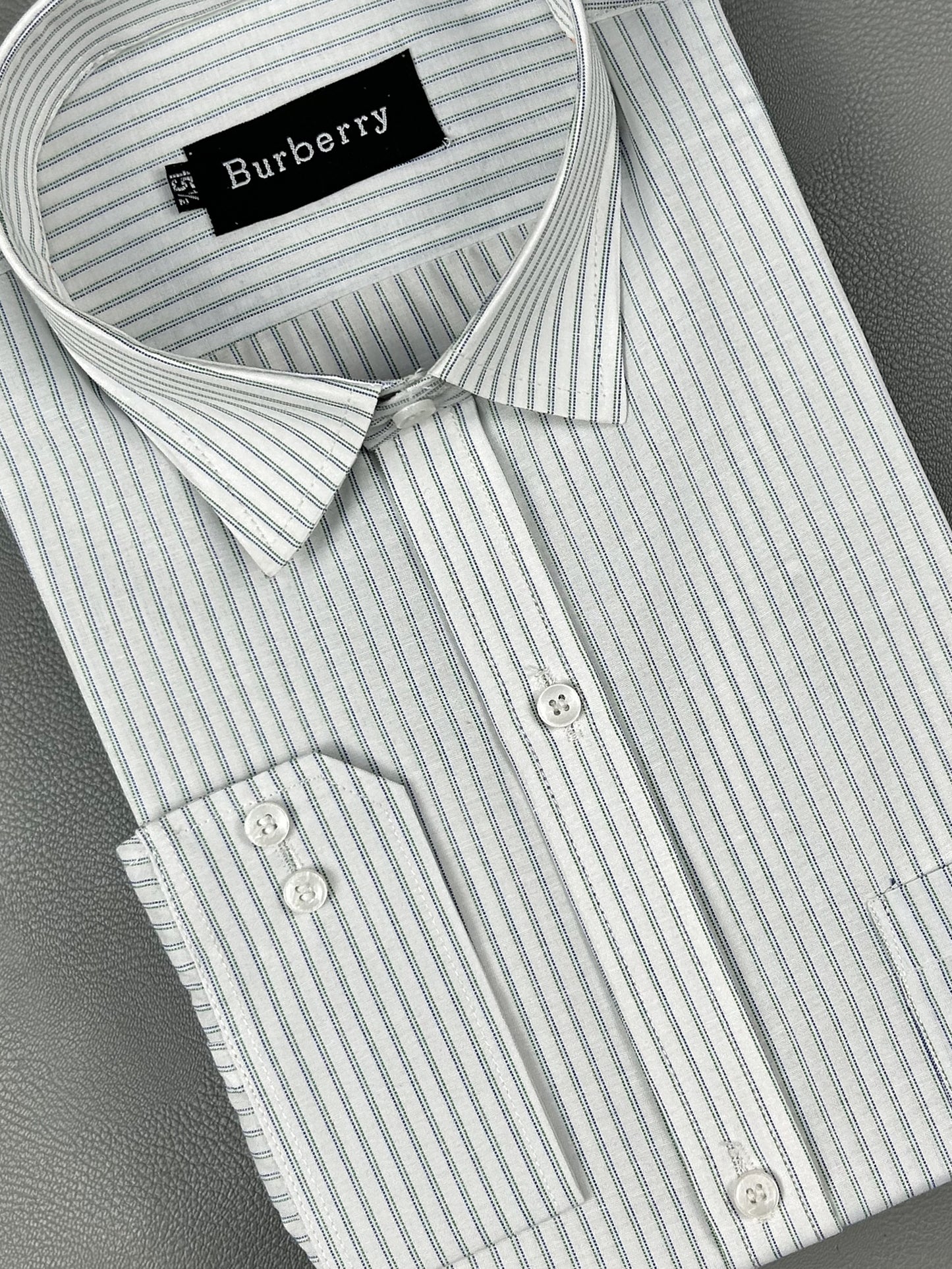 Green Lines Formal Dress Shirt For Men MFS198