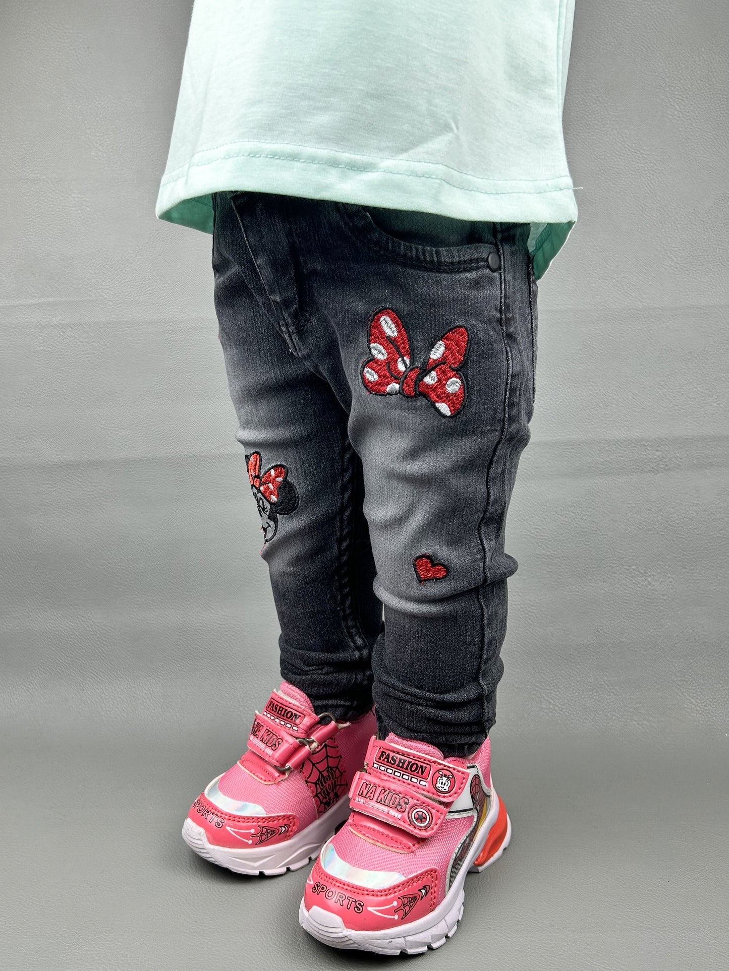 3Yrs - 13Yrs Black Stretchable Denim Jeans For Girls GJ11