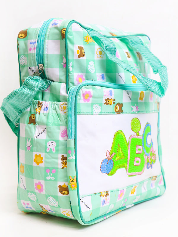 Newborn Baby Diapers Bag ABC Light Green