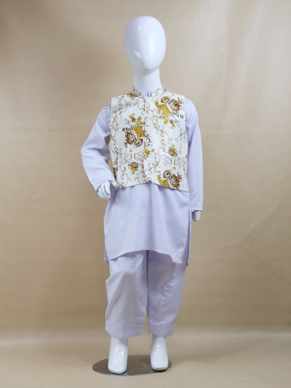 BKS03 AM Boys Waistcoat Kameez Shalwar Suit 2Yrs - 12Yrs 06